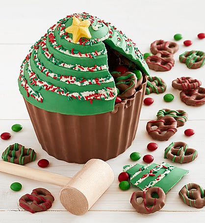 Simply Chocolate® Breakable Christmas Cupcake